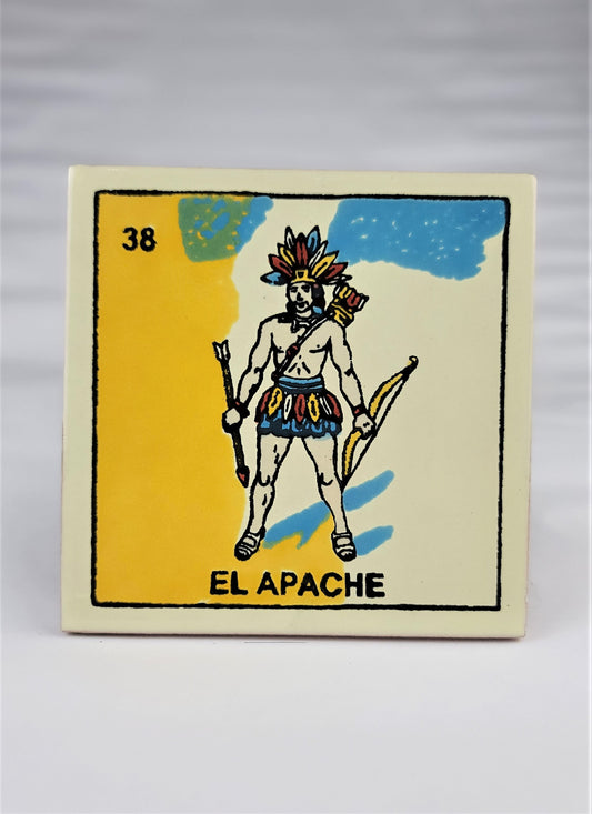 Mexican Loteria Tile Assorted Multi Purpose Hand Painted Drink Coasters #38
