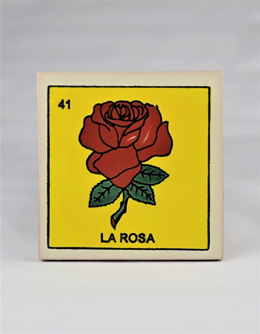 Mexican Loteria Tile Assorted Multi Purpose Hand Painted Drink Coasters #41