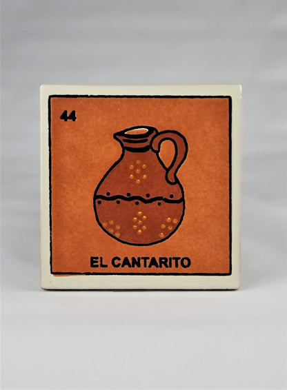 Ceramic Loteria Drink Coaster