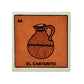 Ceramic Loteria Drink Coaster #44 EL CANTARITO