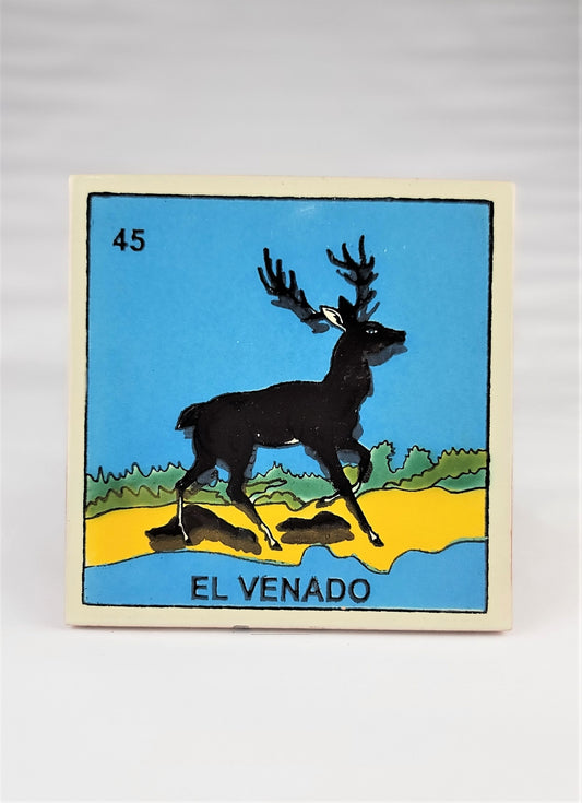 Ceramic Tile Drink Coaster  #45 EL VENADO