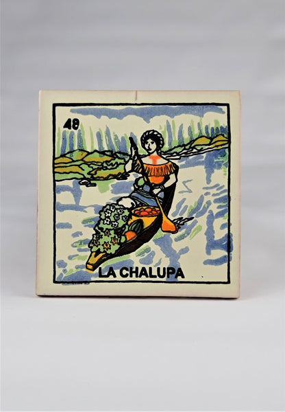 Ceramic Loteria Drink Coaster