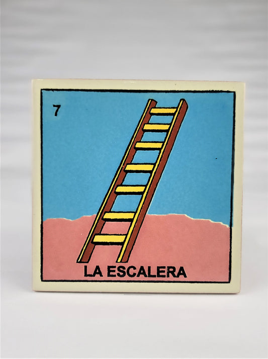 Mexican Loteria Tile Assorted Multi Purpose Hand Painted Drink Coasters #7