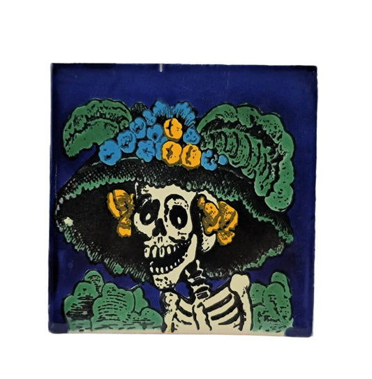 Day of the Dead Catrina Tile Deco