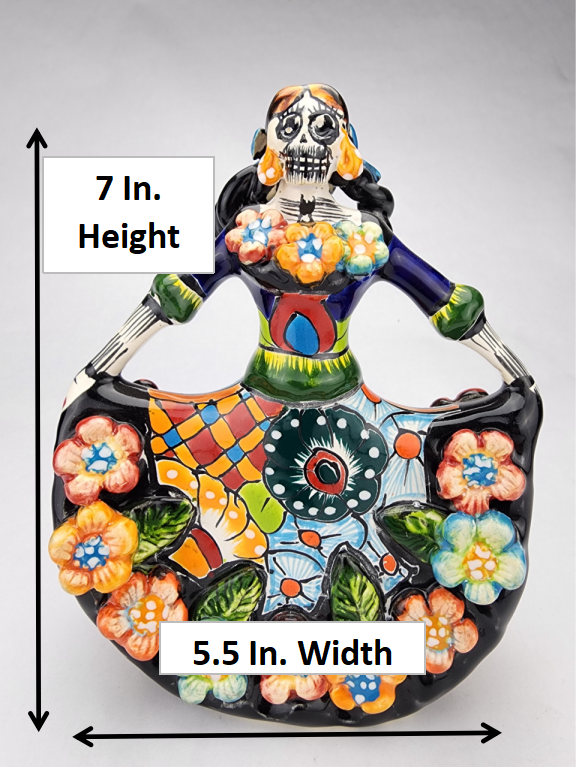 Day of the Dead Hand Painted Catrina Floral Dress