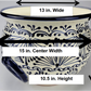 Mexican Pottery Hand-Crafted Floral Design Planter Blue